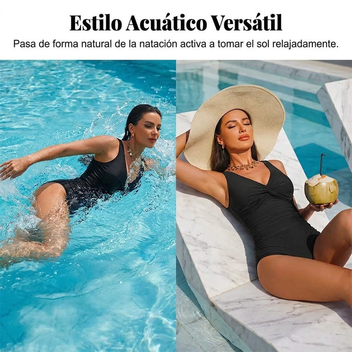 Marina - V-neck shaping swimsuit