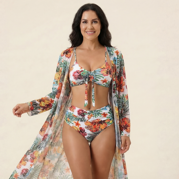 Samoa - Bikini Tropical con Kimono a Juego