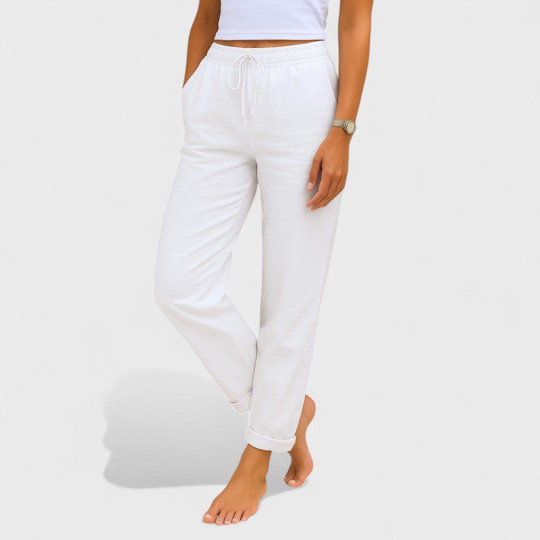 Klára - Stretch Linen Trousers