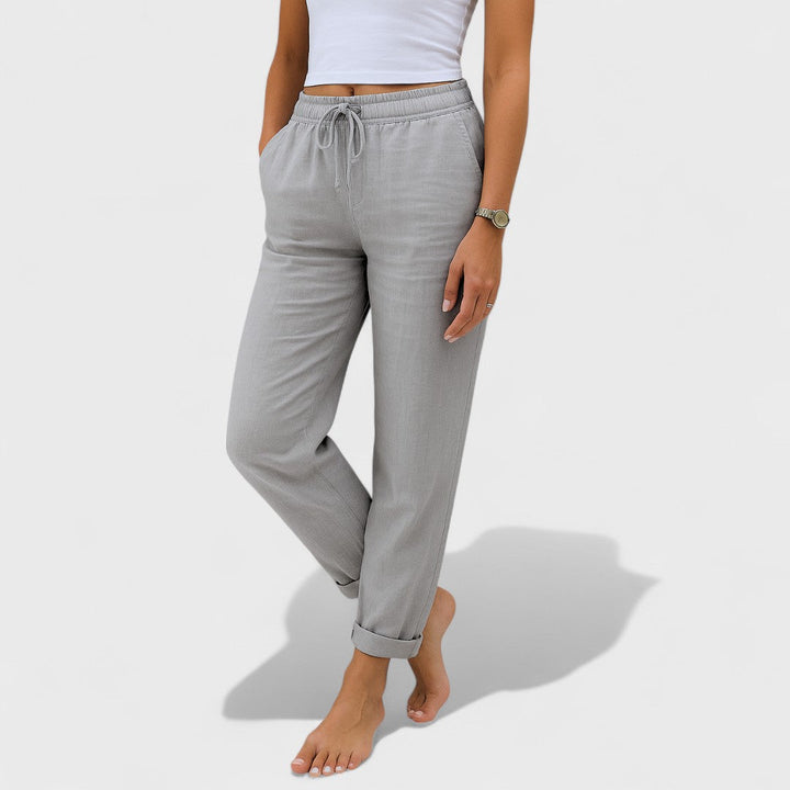 Klára - Stretch Linen Trousers