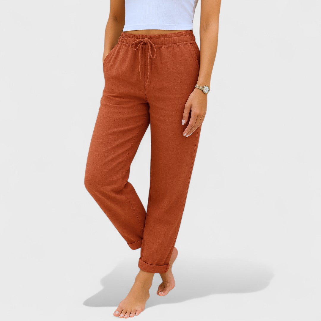 Klára - Stretch Linen Trousers