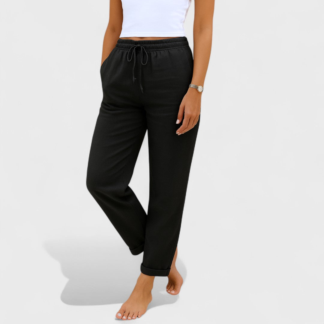Klára - Stretch Linen Trousers