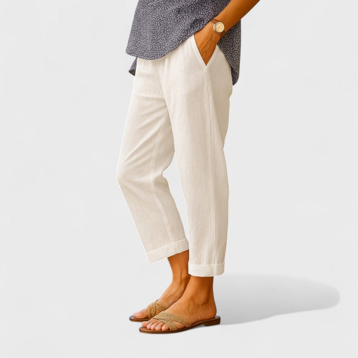Otýlie - Pantalones de lino y algodón para verano