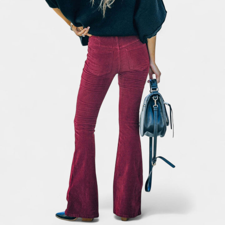 Renata – Pantalón de terciopelo de pierna ancha