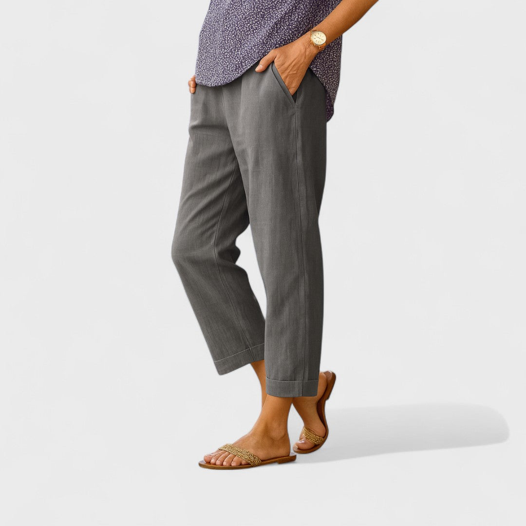 Otýlie - Pantalones de lino y algodón para verano