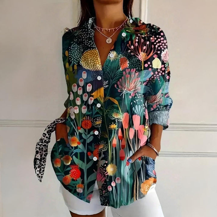 Selina | Blouse with colorful print