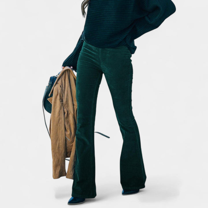 Renata – Pantalón de terciopelo de pierna ancha