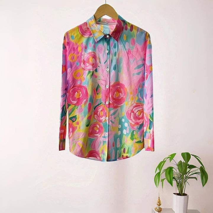 Selina | Blouse with colorful print