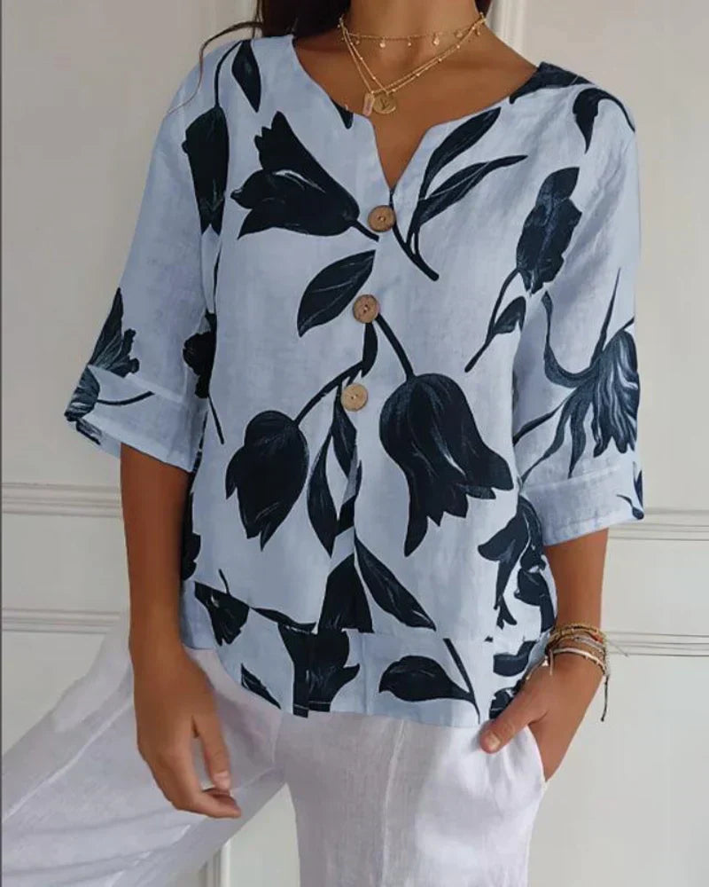 Eliana | Blouse décontractée à imprimé floral