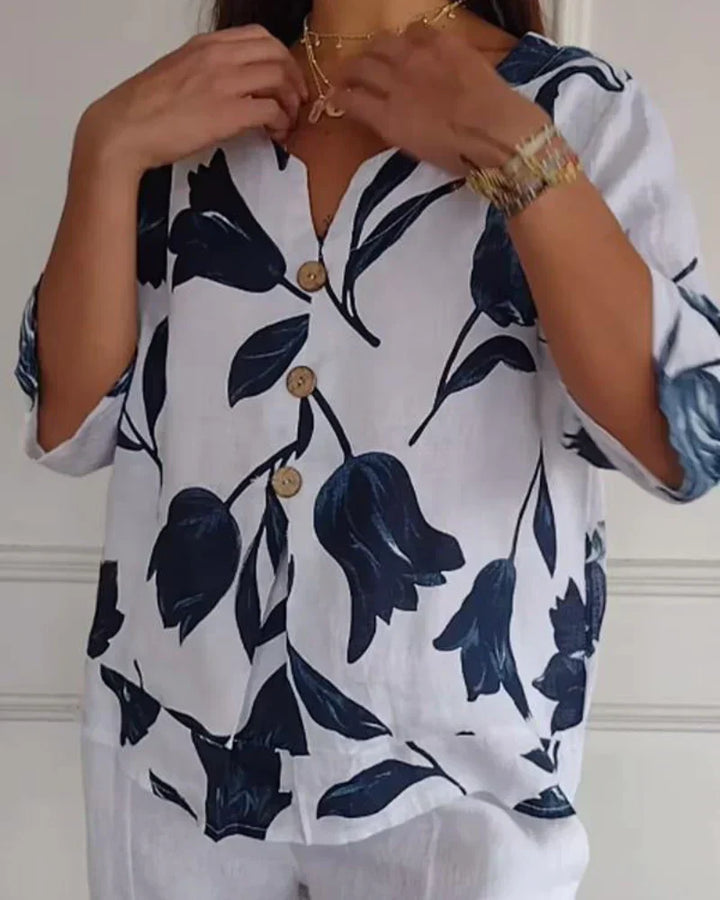 Eliana | Blouse décontractée à imprimé floral
