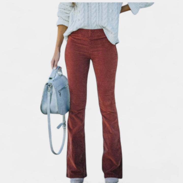 Renata – Pantalón de terciopelo de pierna ancha