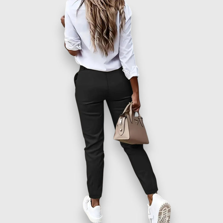 Isabel - Pantalones de vestir de talle alto